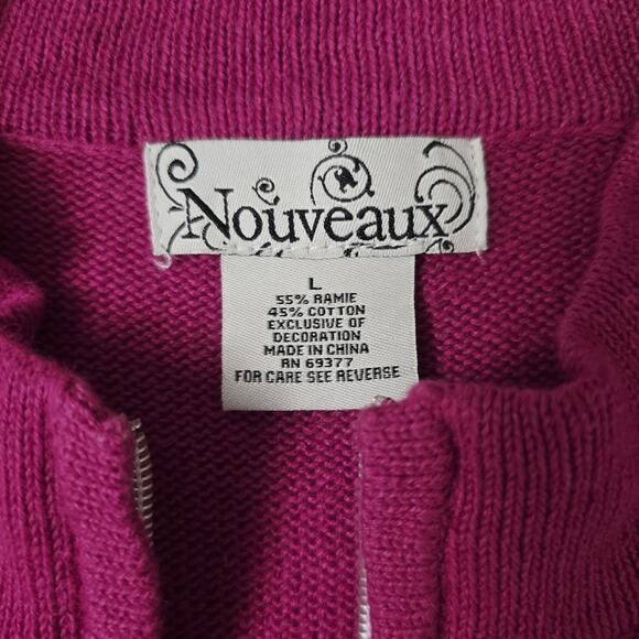 Nouveaux Red Ugly Christmas Sweater Vest Zip Up Holidays Christmas Trees L - Picture 3 of 14